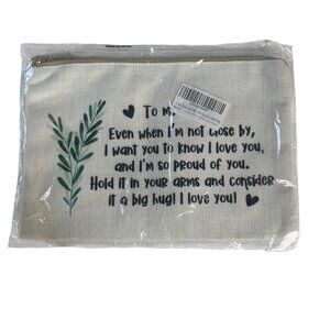 To My Sister Gift Makeup Bag Inspirational Quote OFlyDesigns Zipper New